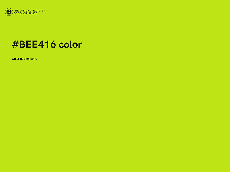 #BEE416 color image