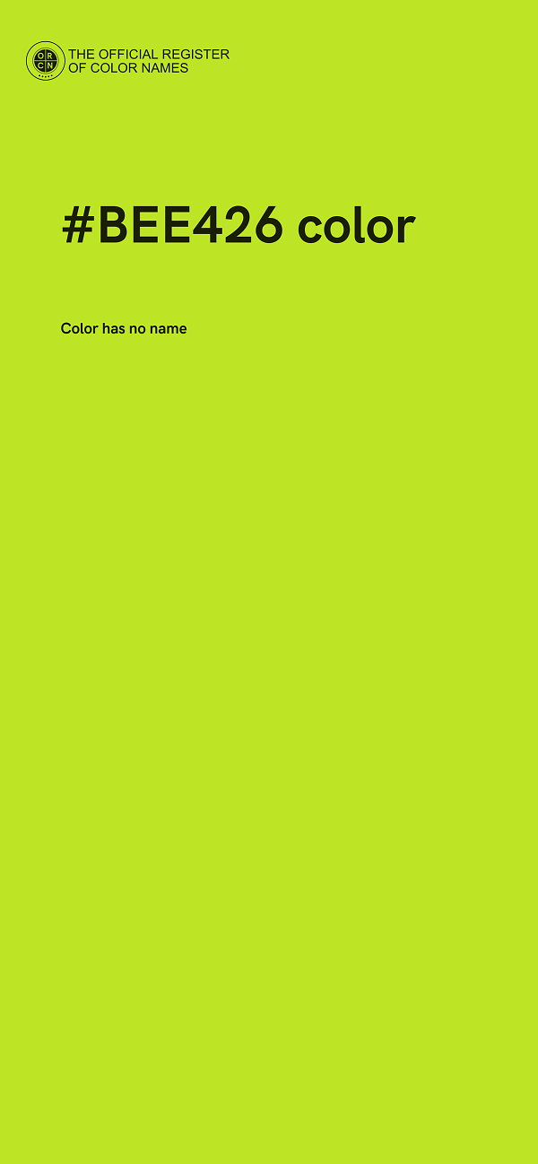 #BEE426 color image