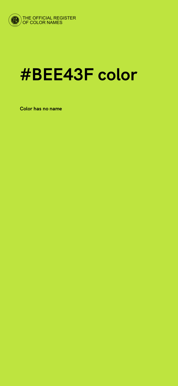 #BEE43F color image