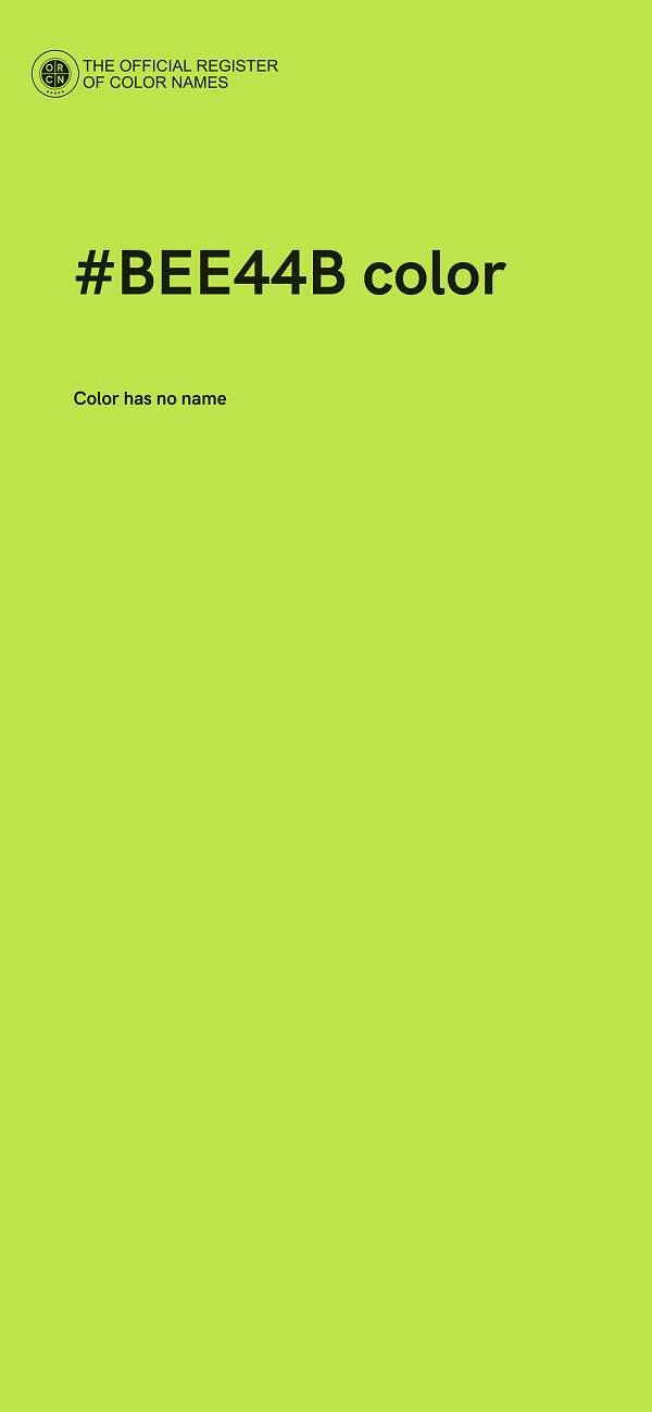 #BEE44B color image