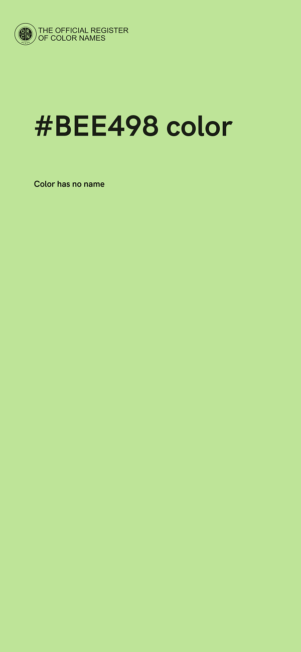 #BEE498 color image