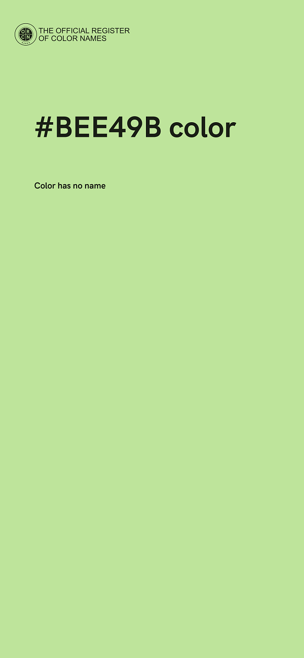 #BEE49B color image