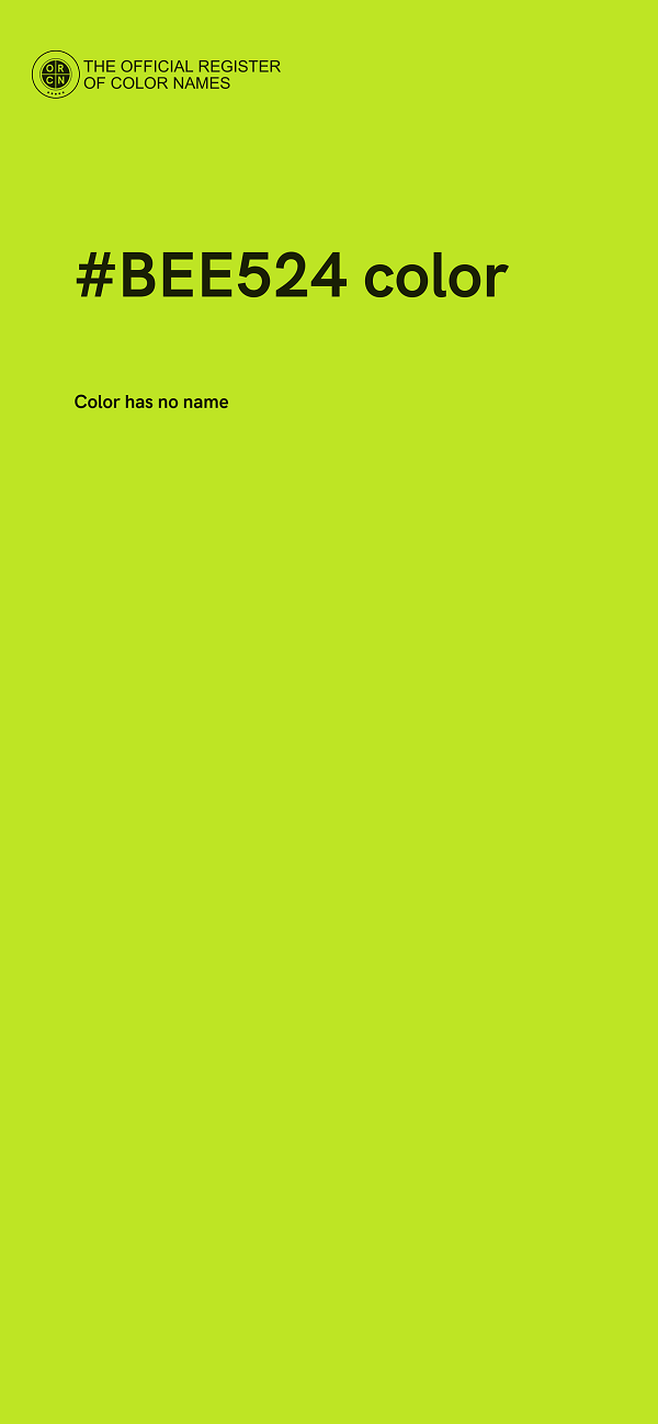#BEE524 color image