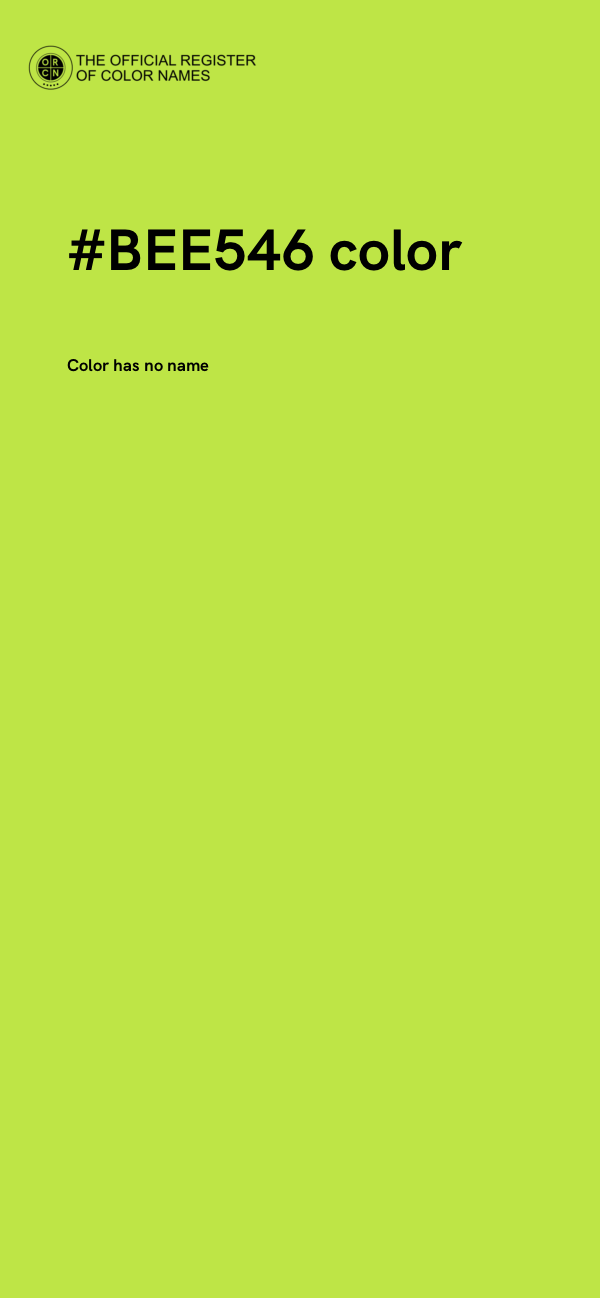 #BEE546 color image