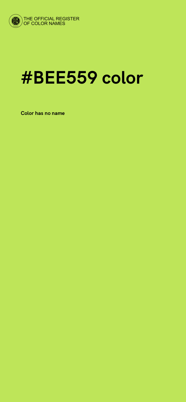 #BEE559 color image