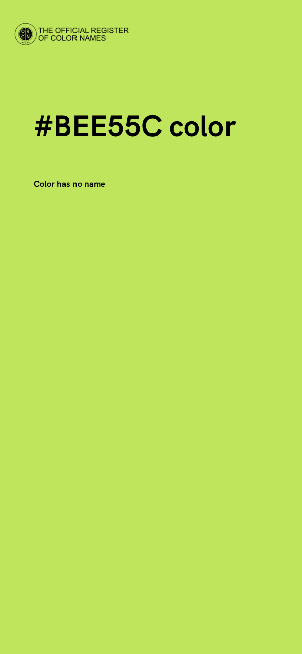 #BEE55C color image