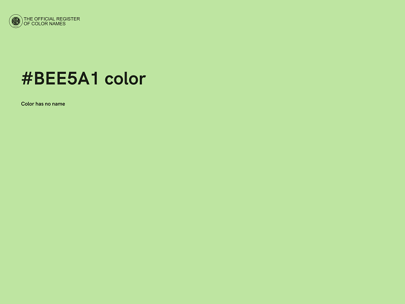 #BEE5A1 color image