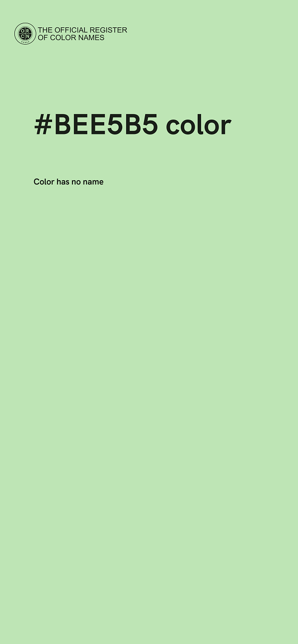#BEE5B5 color image