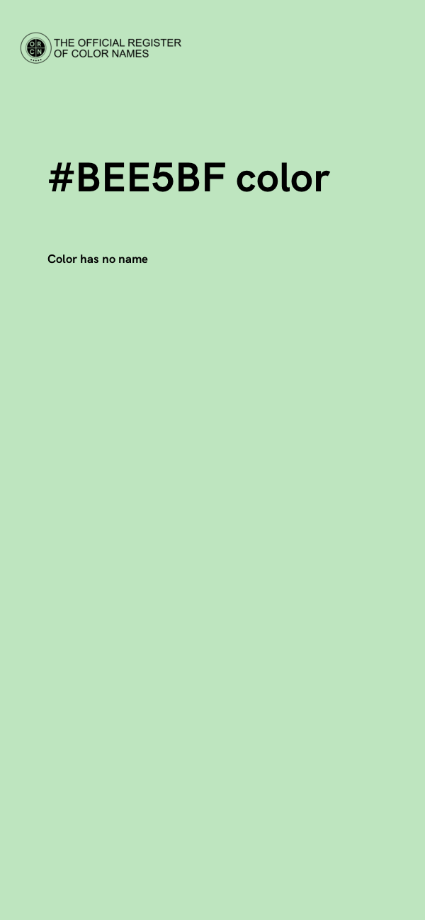 #BEE5BF color image