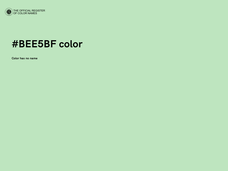 #BEE5BF color image