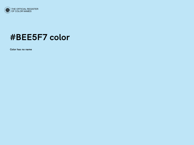 #BEE5F7 color image
