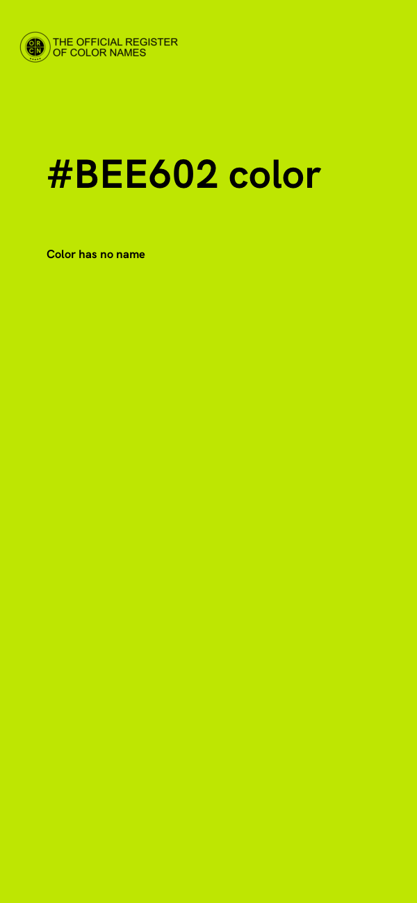 #BEE602 color image