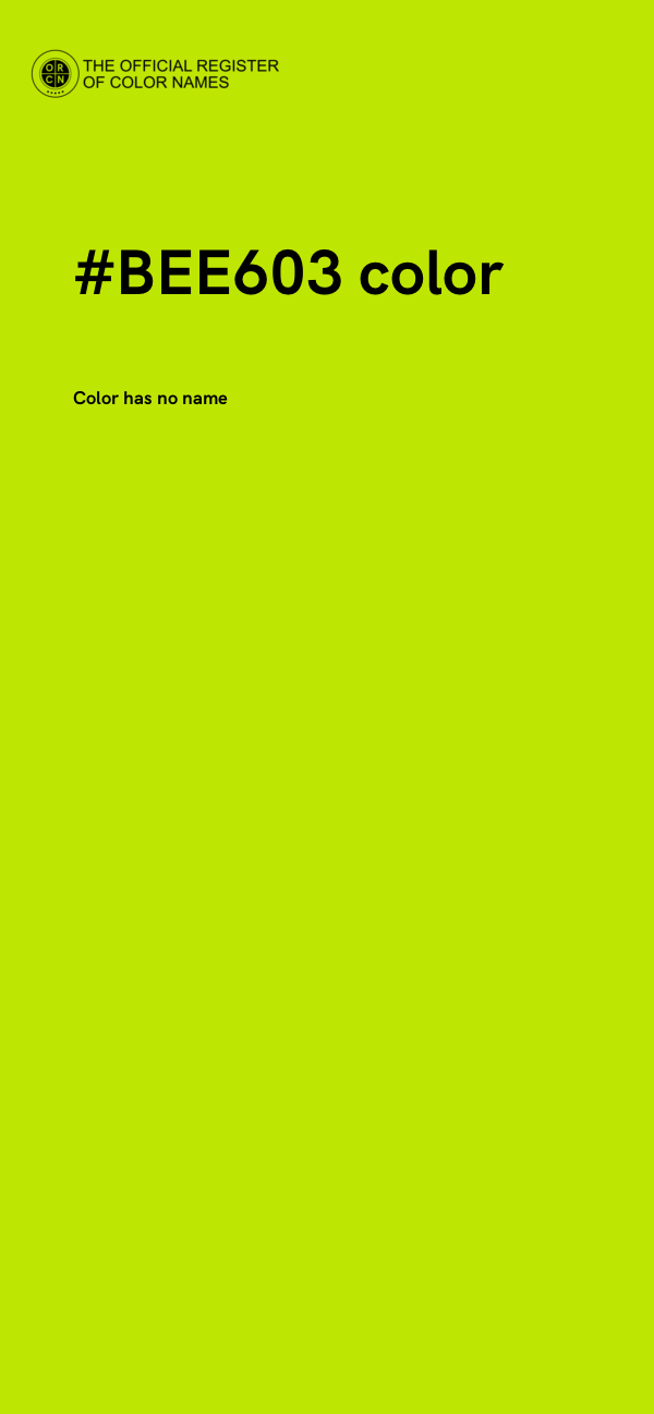 #BEE603 color image