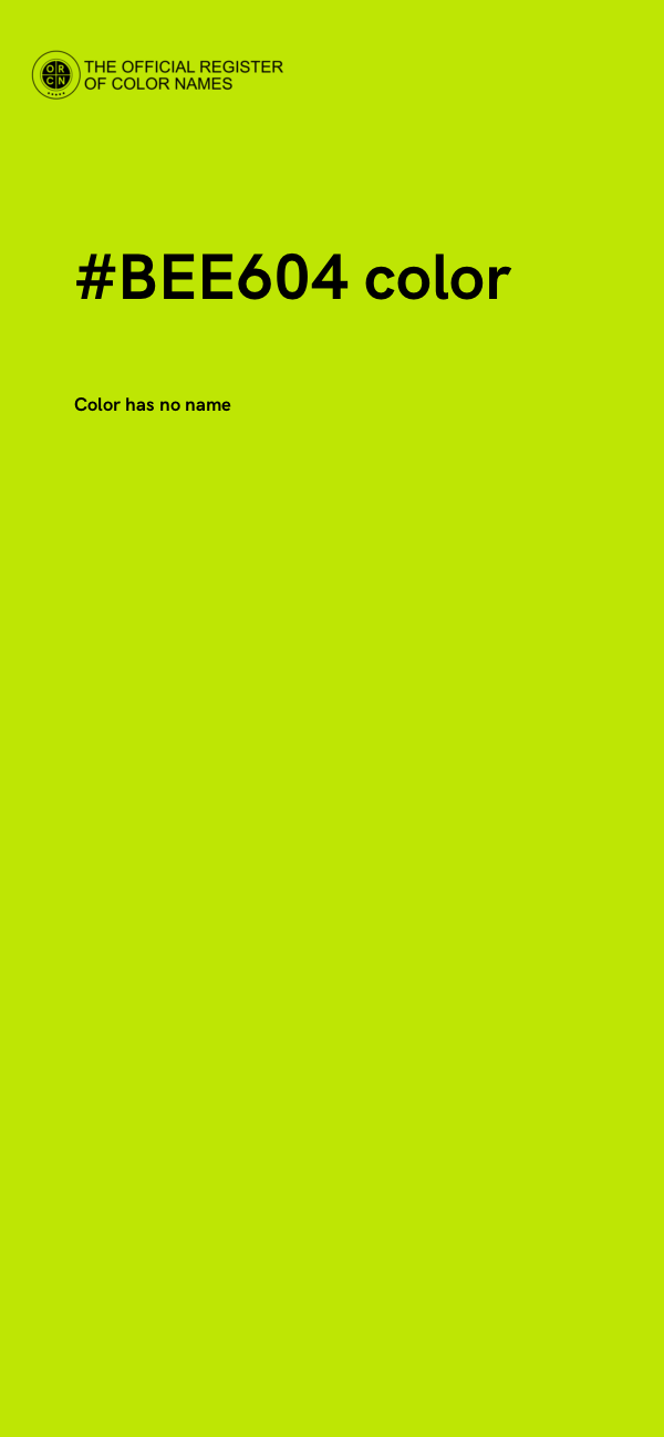 #BEE604 color image