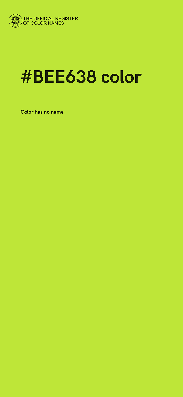 #BEE638 color image