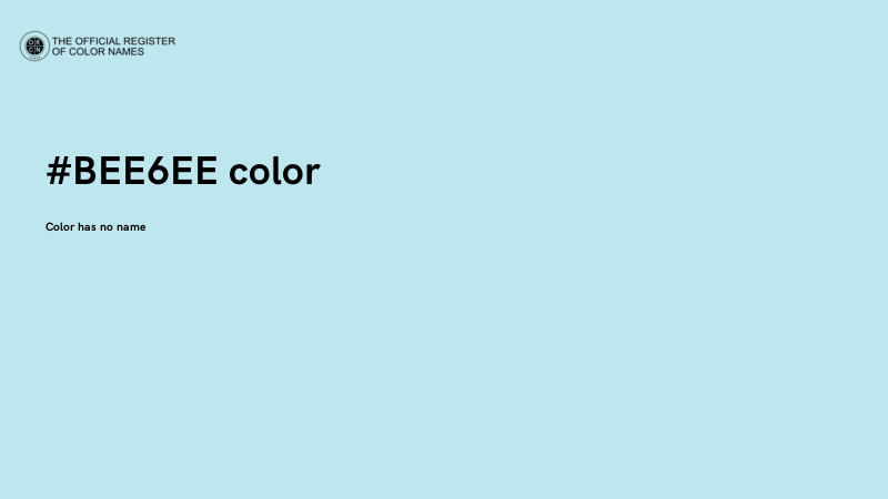 #BEE6EE color image