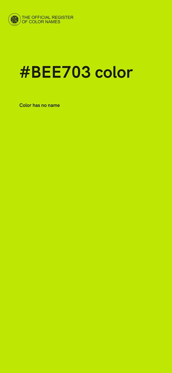 #BEE703 color image