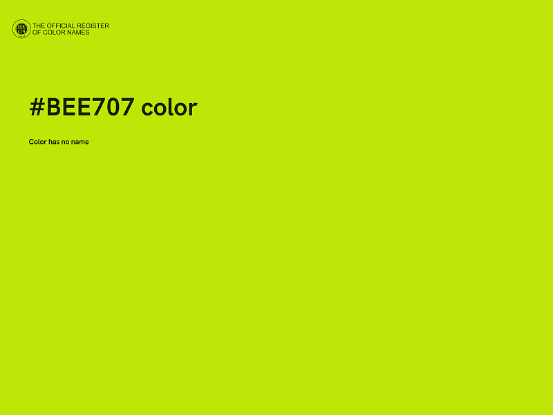 #BEE707 color image