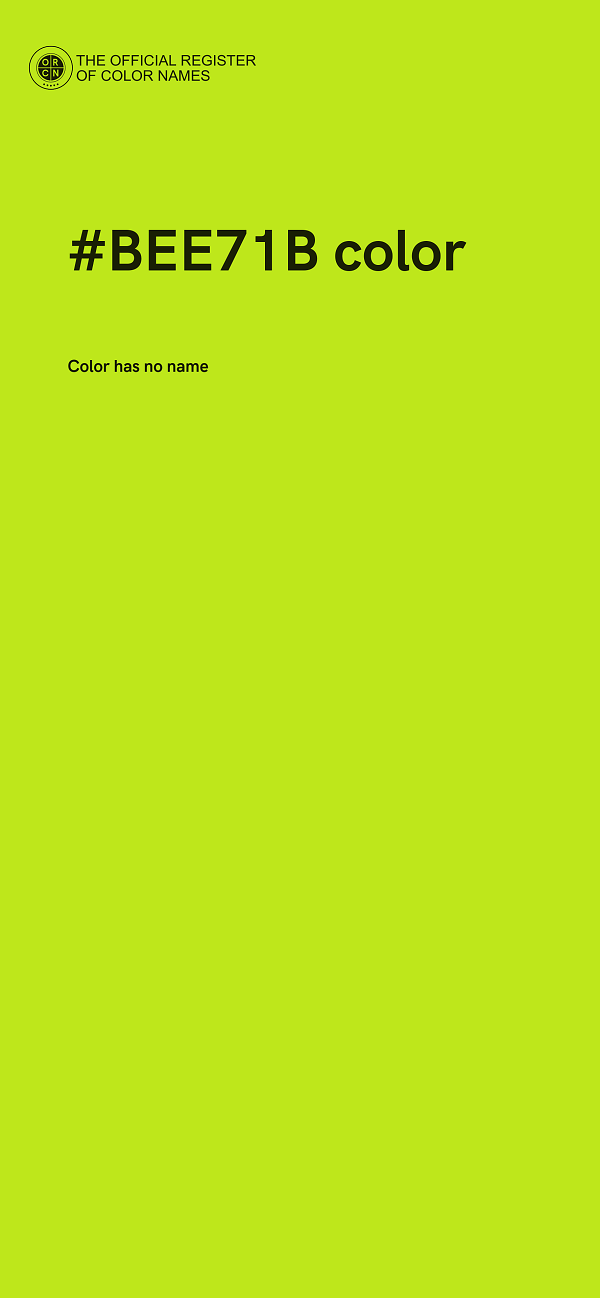 #BEE71B color image