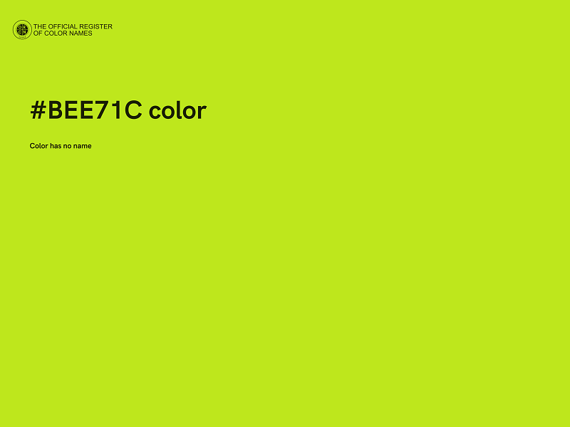 #BEE71C color image