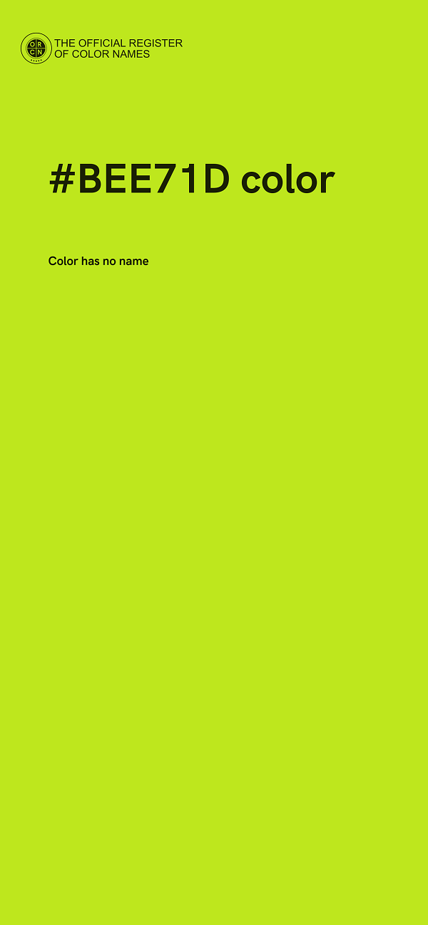 #BEE71D color image