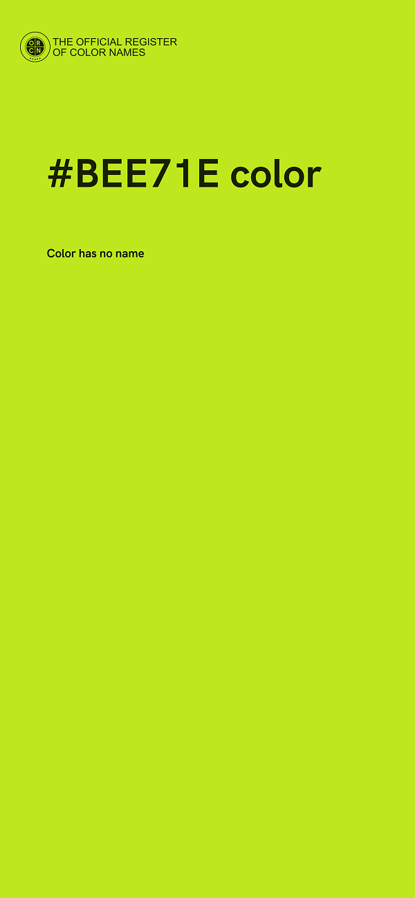 #BEE71E color image