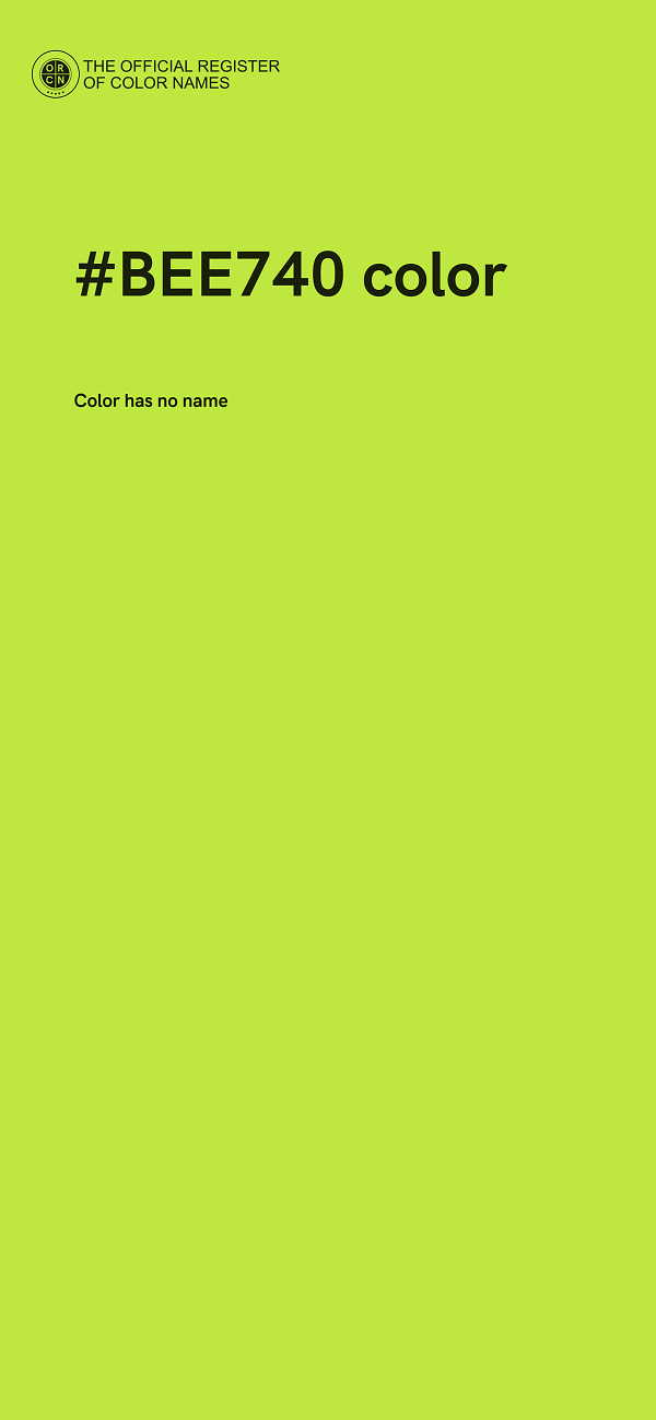 #BEE740 color image