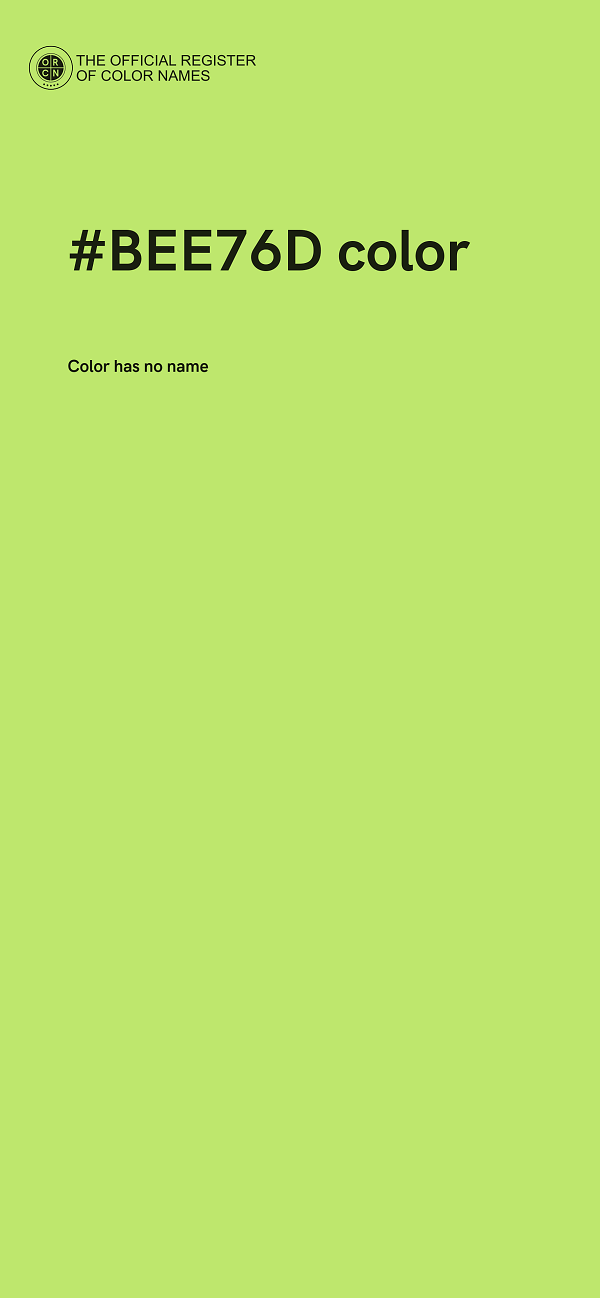 #BEE76D color image