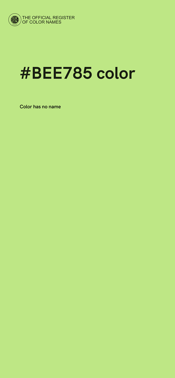 #BEE785 color image
