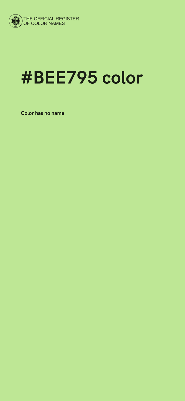 #BEE795 color image