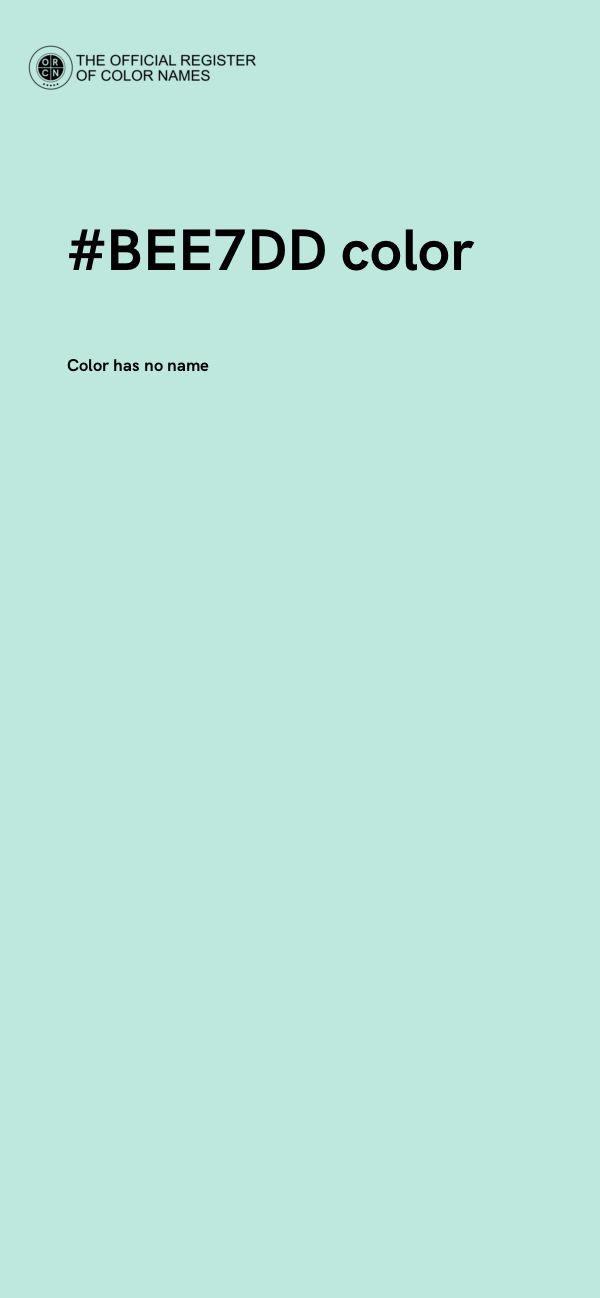 #BEE7DD color image