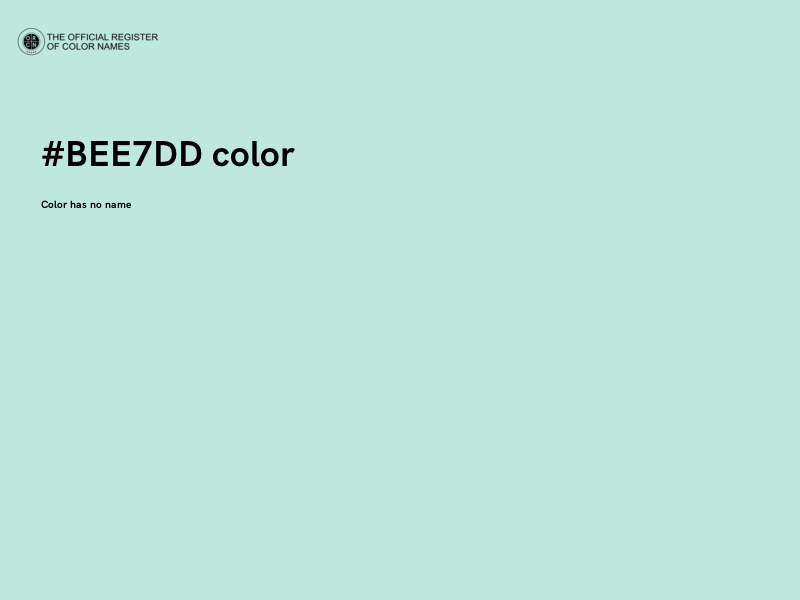 #BEE7DD color image