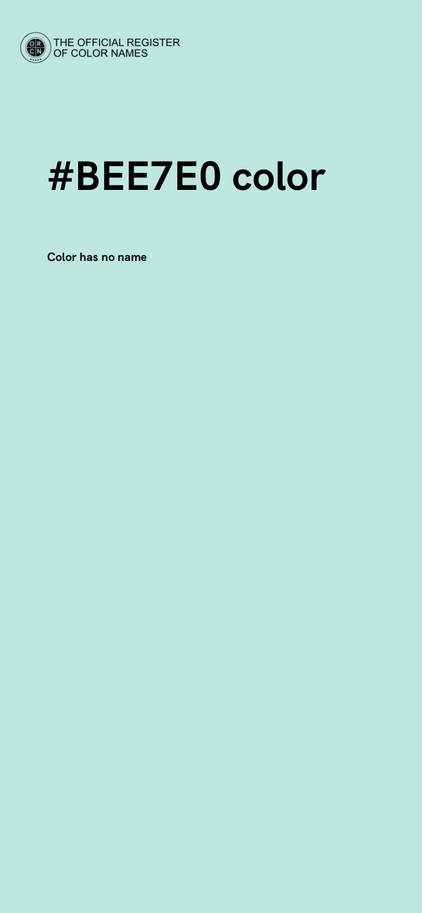 #BEE7E0 color image