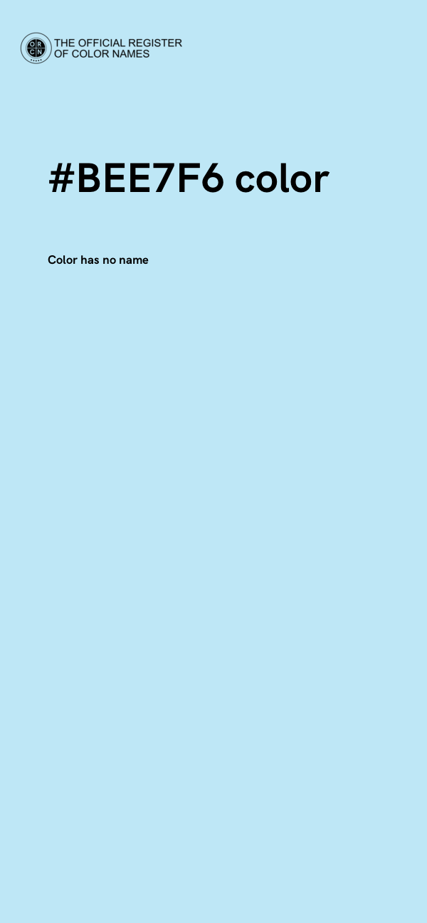 #BEE7F6 color image