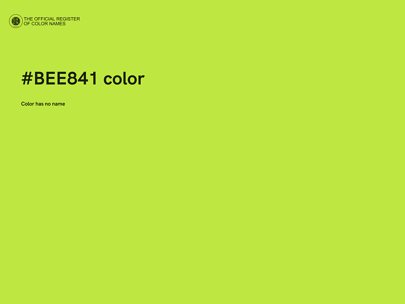 #BEE841 color image