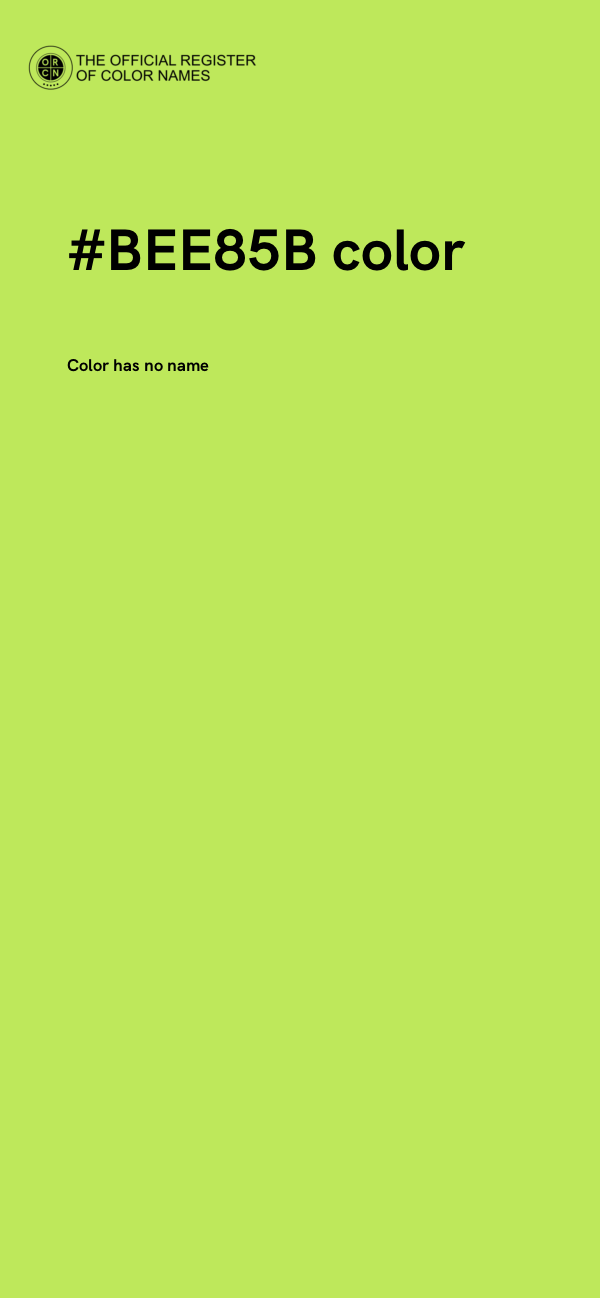 #BEE85B color image
