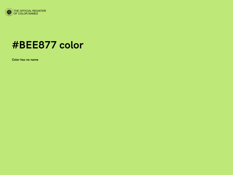 #BEE877 color image