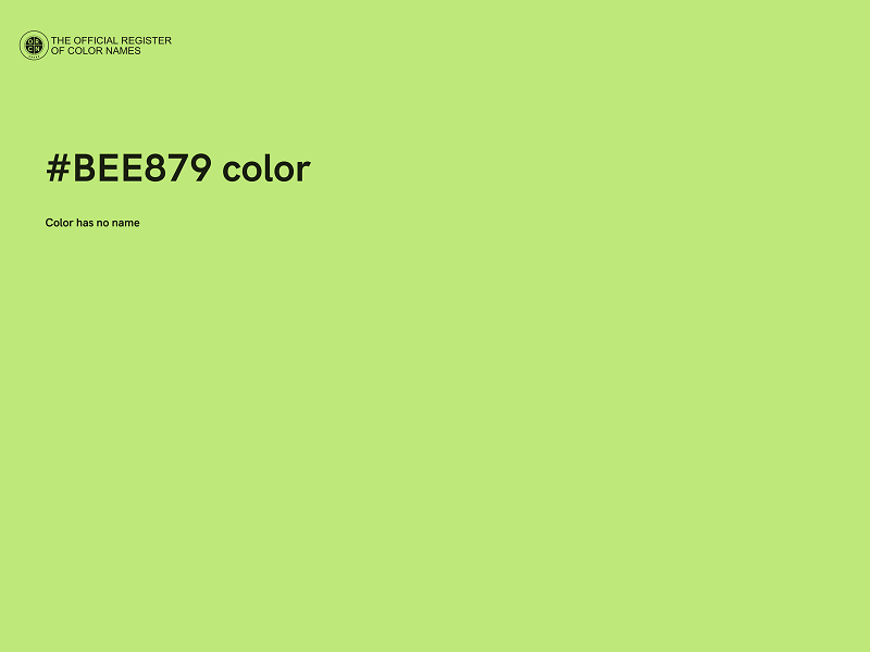 #BEE879 color image