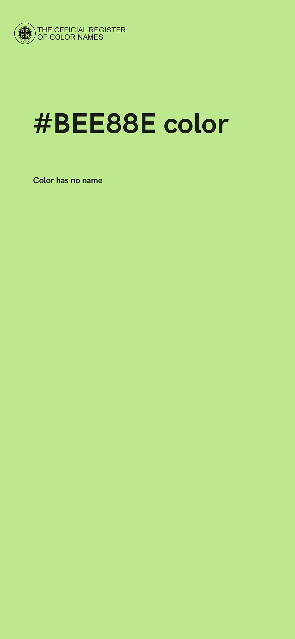 #BEE88E color image
