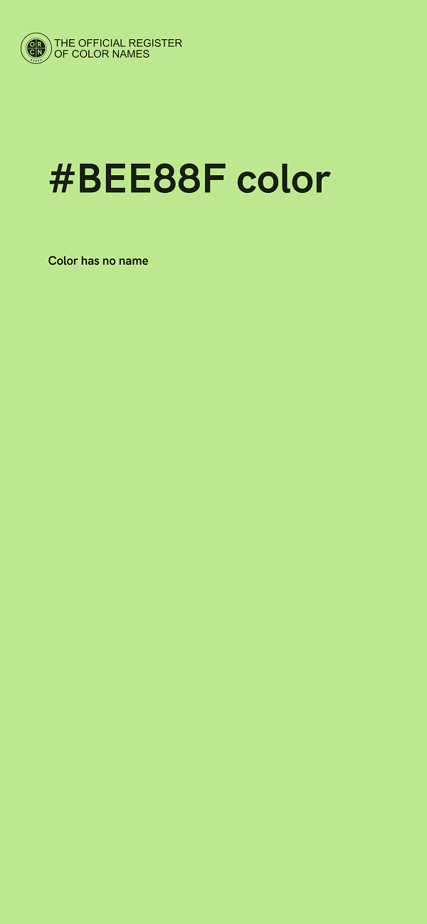 #BEE88F color image