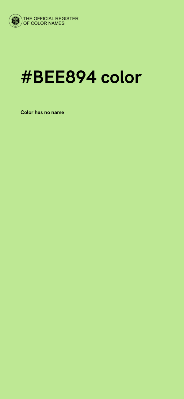 #BEE894 color image
