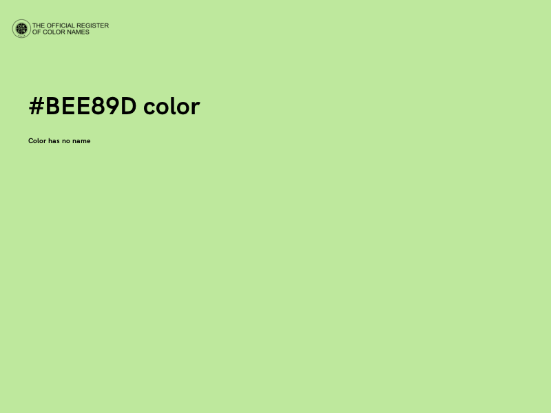 #BEE89D color image