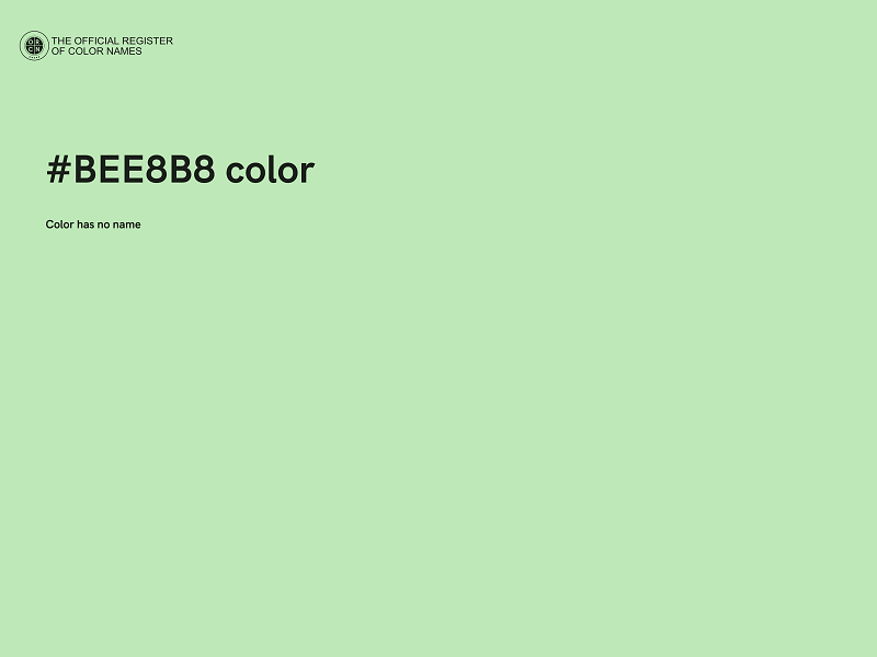 #BEE8B8 color image