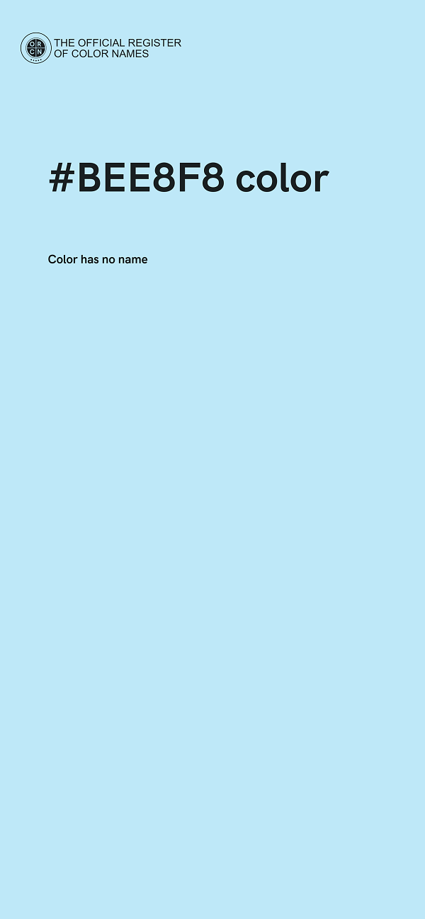 #BEE8F8 color image