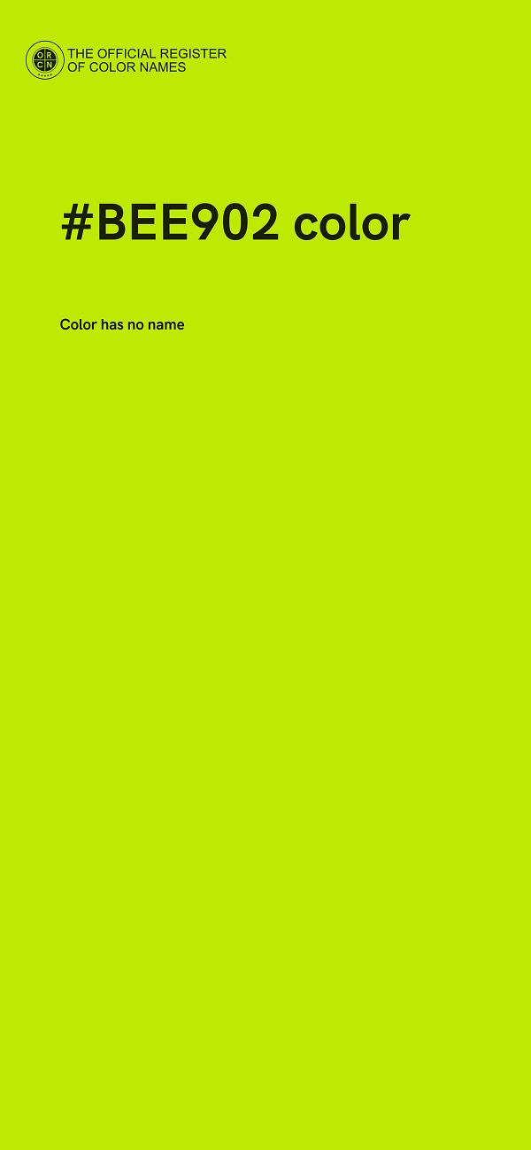 #BEE902 color image