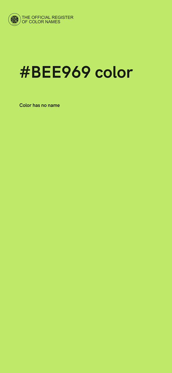 #BEE969 color image