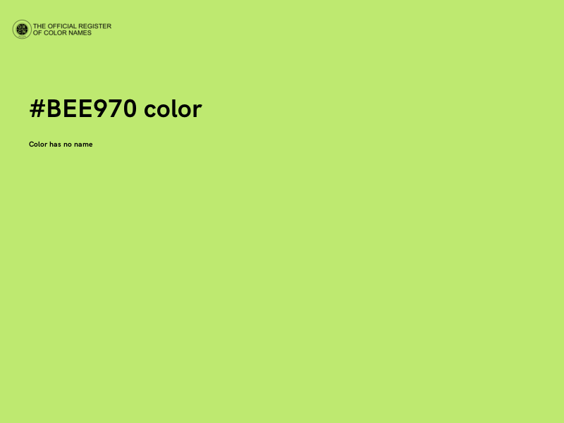 #BEE970 color image