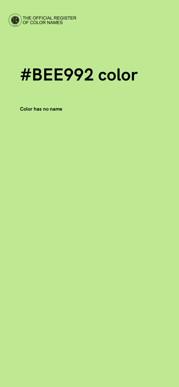 #BEE992 color image