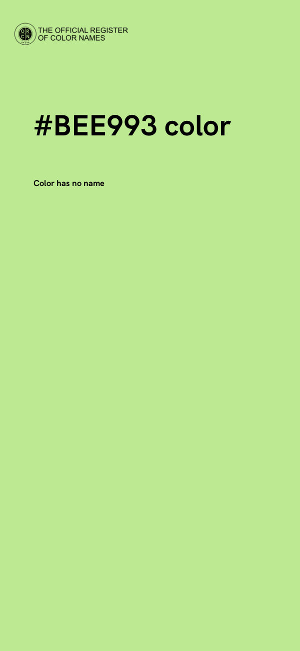 #BEE993 color image