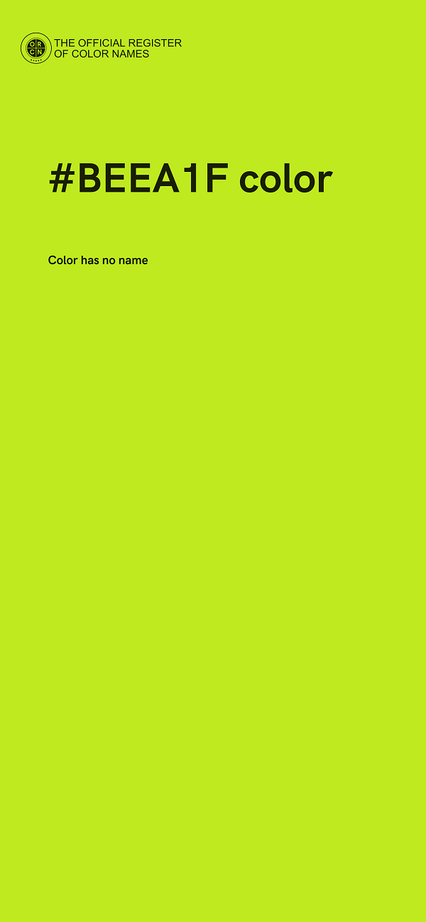 #BEEA1F color image
